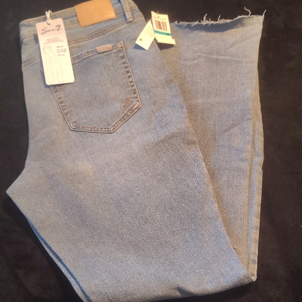 Seven7 Light Blue Straight Leg Jeans